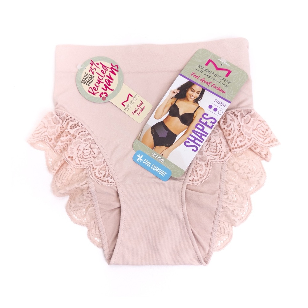 Maidenform Lace Briefs - Soft Pink